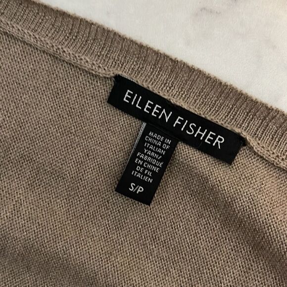 Eileen Fisher Merino Wool V Neck Sweater S - Picture 4 of 5